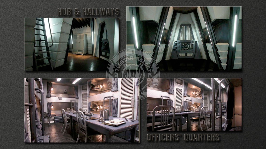 Photos of Battlestar Hub & Hallways, Officers' Quarters