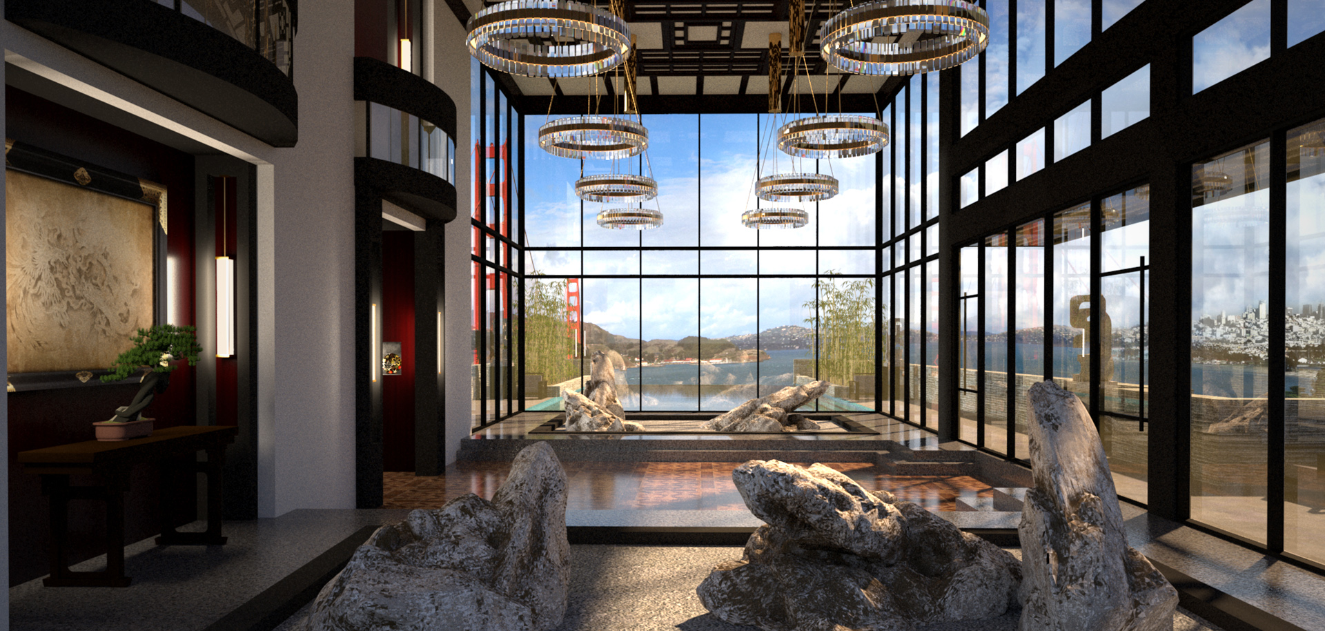 TAN HOUSE - Great Room Concept Illustration