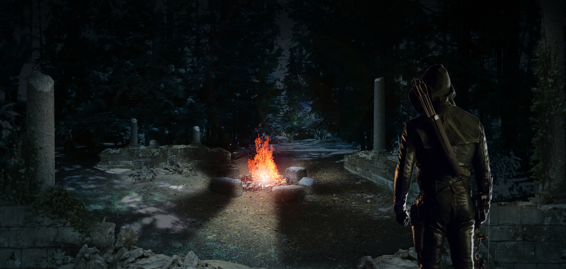 FOREST - Campfire Area Concept Illustration