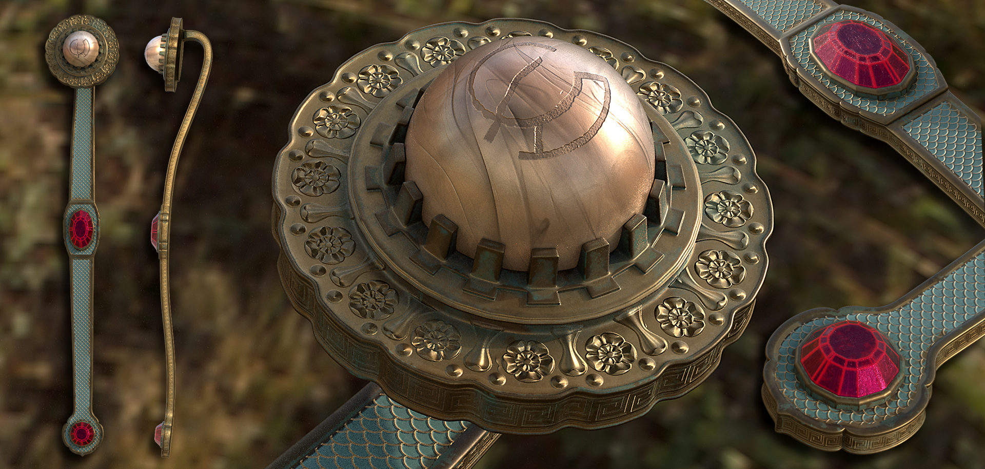 RUYI SCEPTER - 3D Asset Texture Concept