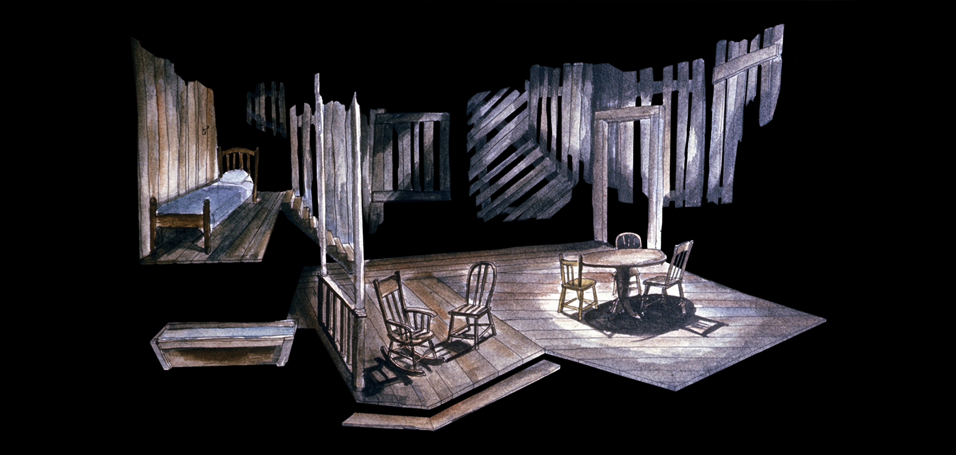 Set Design - THE COLLECTED WORKS OF BILLY THE KID - 1976