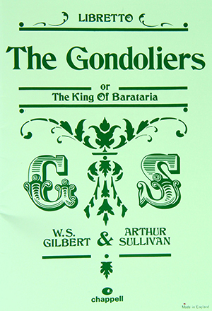 THE GONDOLIERS Libretto Cover
