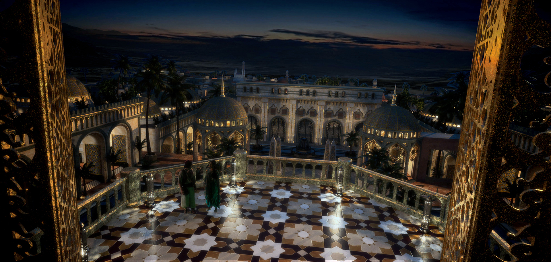 AGRABAH PALACE BALCONY - 3D Asset and Concept Illustration