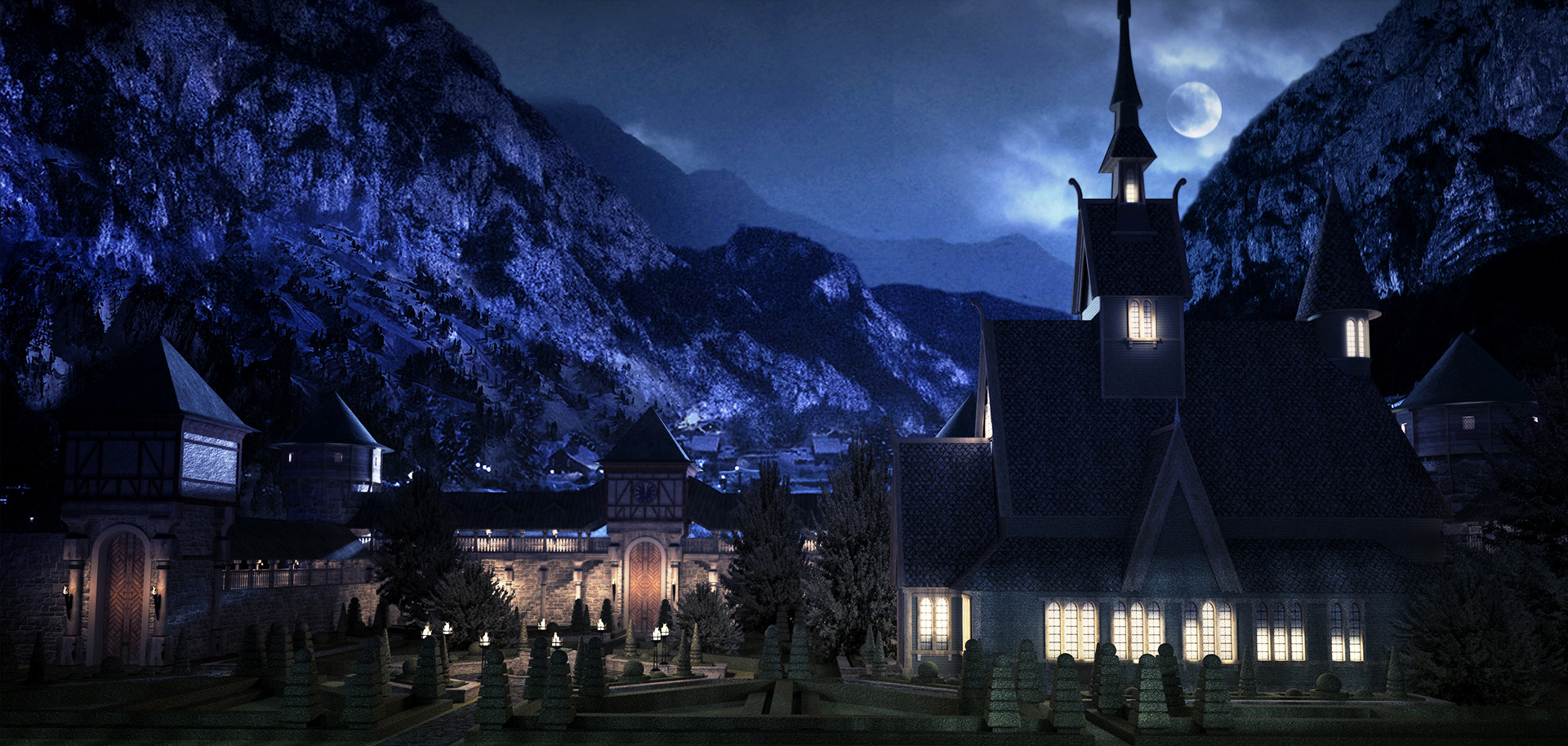 ARENDELLE COURTYARD - Concept Illustration