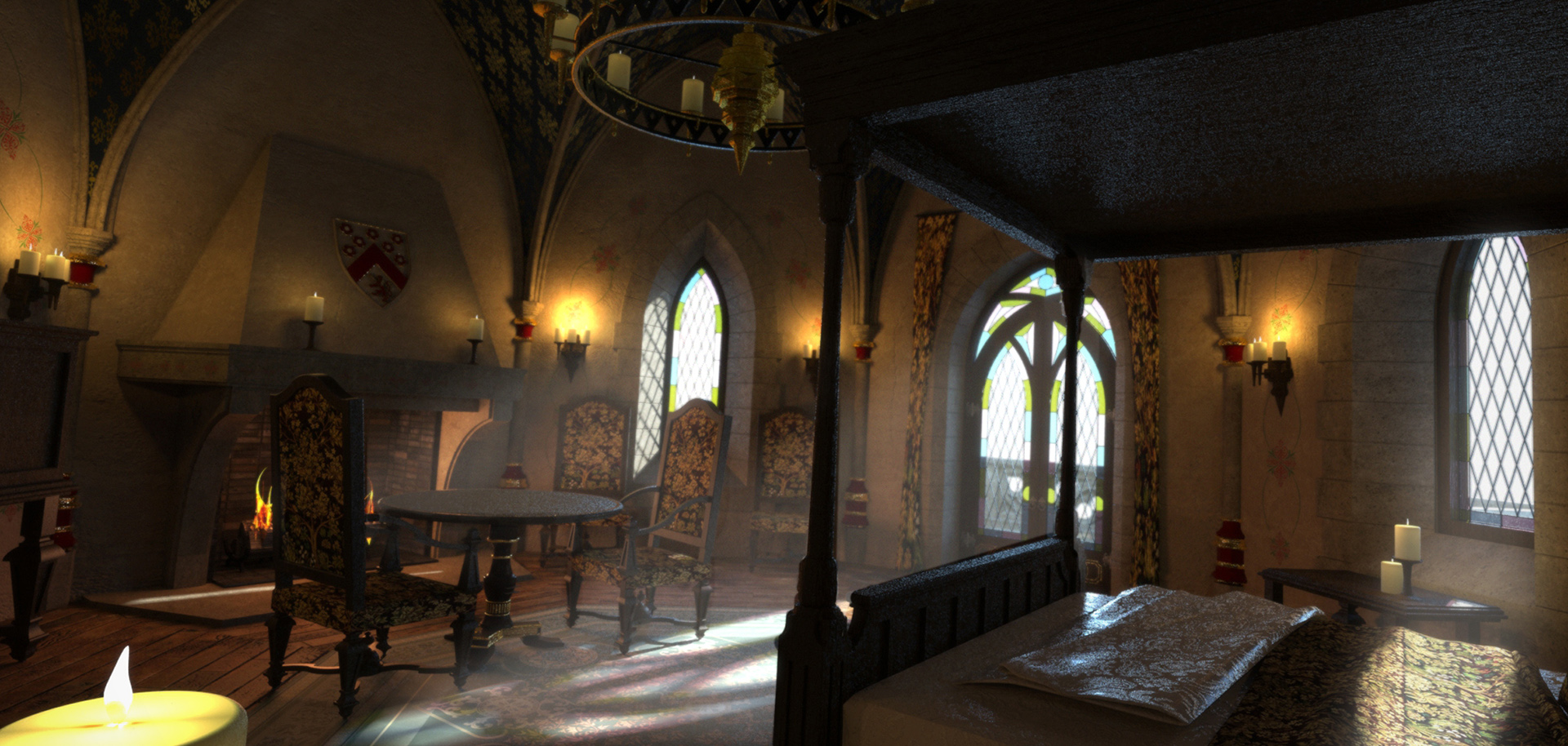 SNOW AND CHARMING'S BEDROOM - Concept Illustration