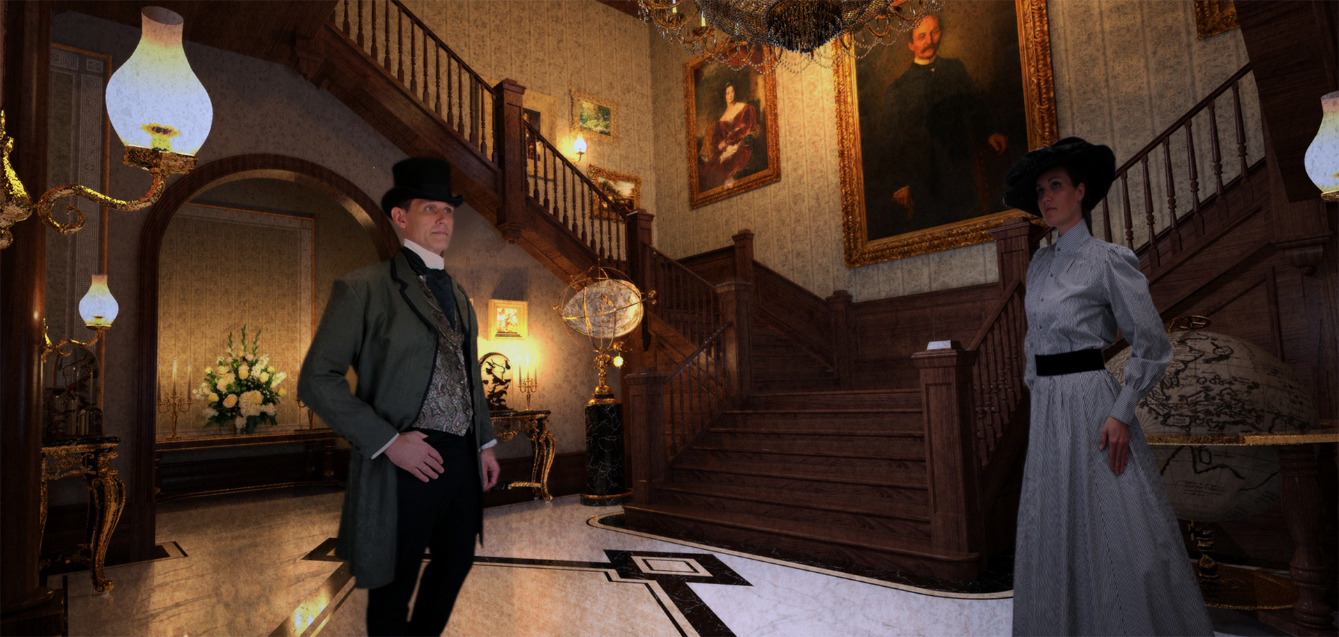 LYDGATE MANSION FOYER - Concept Illustration