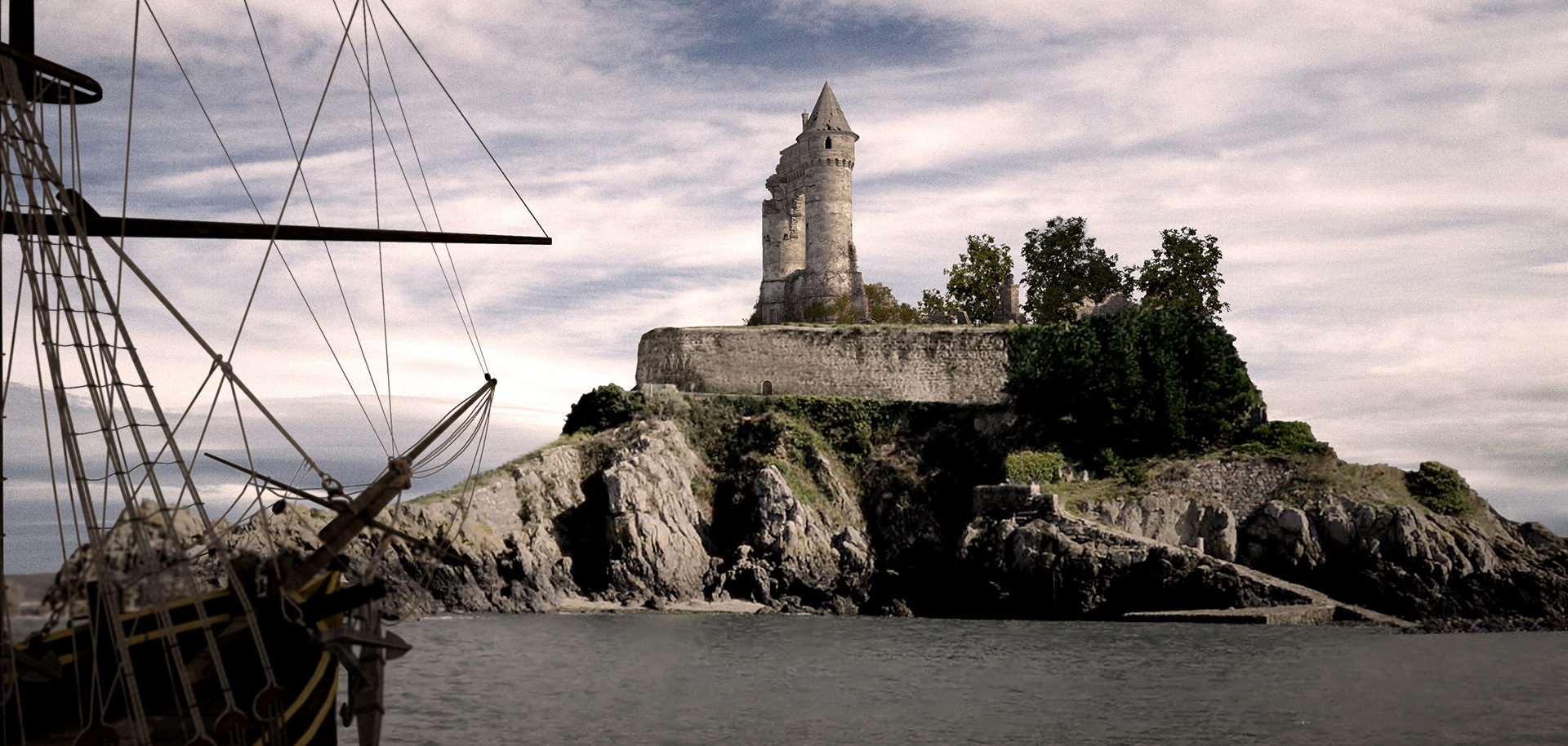 ISLAND PRISON TOWER - Concept Illustration